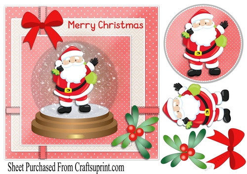 Christmas - Santa in a snow globe