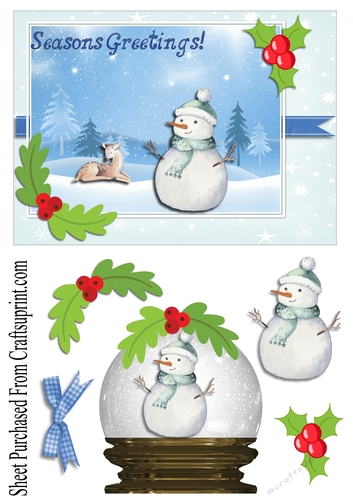 Christmas - Snowman card 