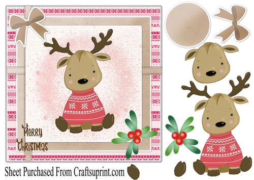 Christmas - Little reindeer in red
