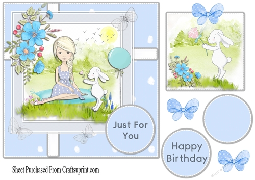 Happy birthday - blue card