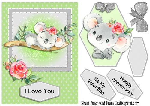       Koala -  I love you valentine card