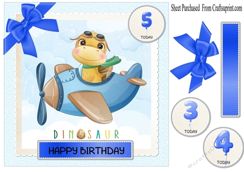 Happy birthday ages 3 - 5 in blue