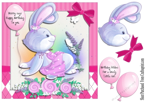 bunny card - girl