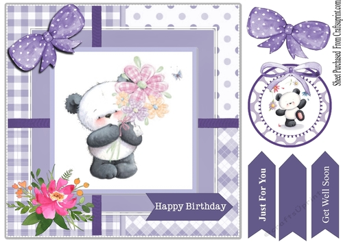 Cute panda - happy birthday