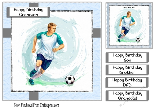 Birthday card - footballer