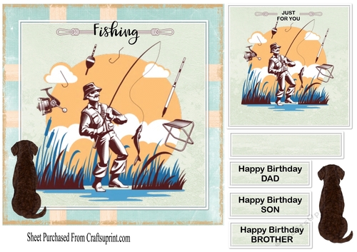 Vintage fishing card