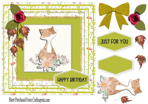 Foxy moments card - happy birthday
