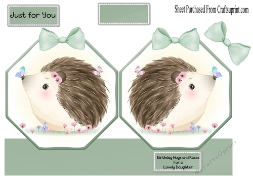 Cute shaped card - happy birthday daughter