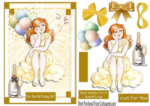 Birthday girl in yellow