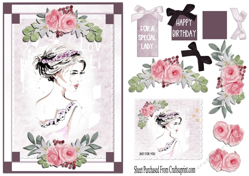 Glamorous lady - happy birthday