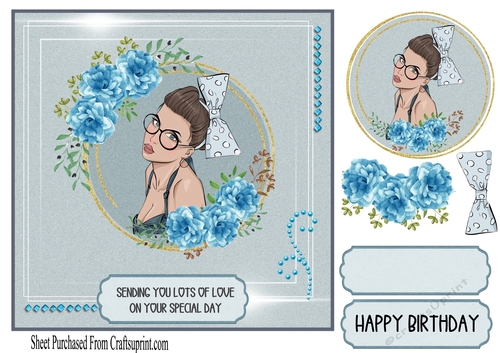 Lady in blue - birthday