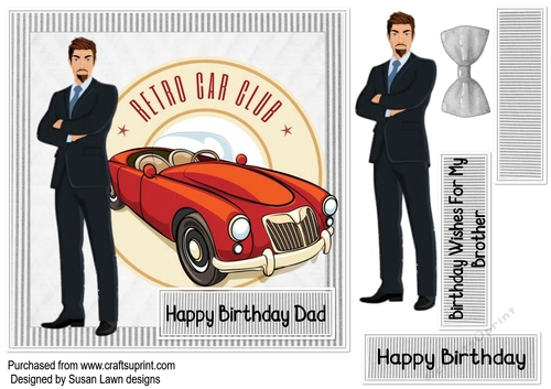 Happy Birthday - car themed
