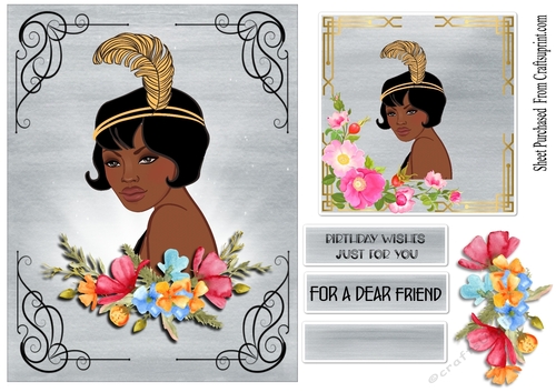 Art deco - beautiful lady