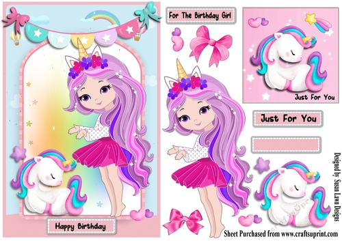 Unicorn girl - light skin tone