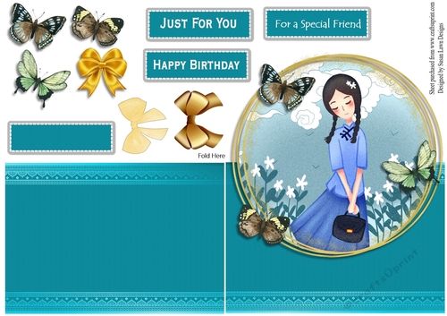 Oriental shaped birthday card no 1