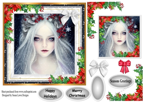 Christmas card - beautiful fairy