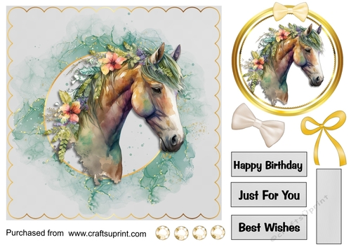 Floral horse no 1