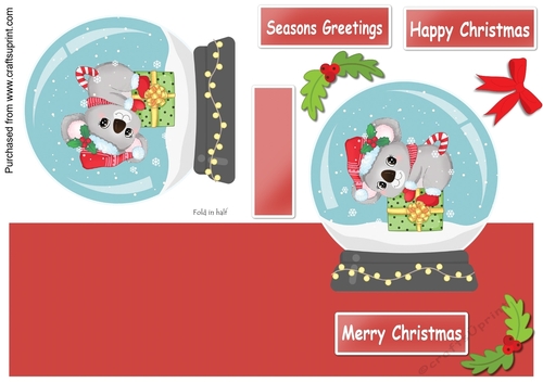 Snow globe with koala bear