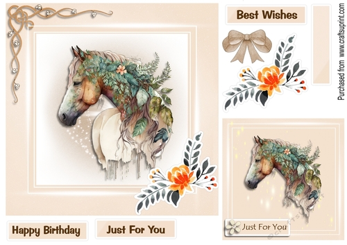 Floral horse no 5