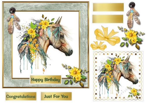Floral horse no 6