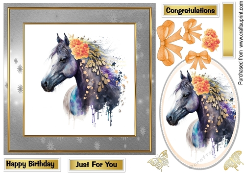 Floral horse no 7