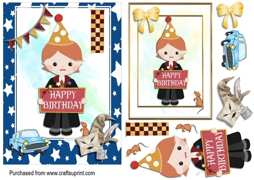 Harry Potter themed card - Ron Weasley