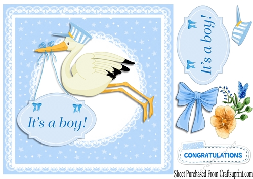 baby boy  topper in blue