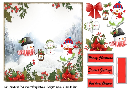 Christmas card - snowman