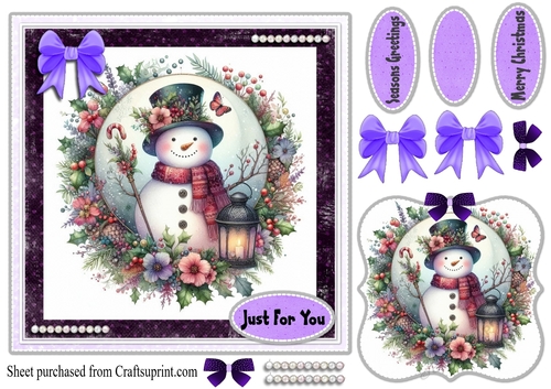 Festive snownman no6a
