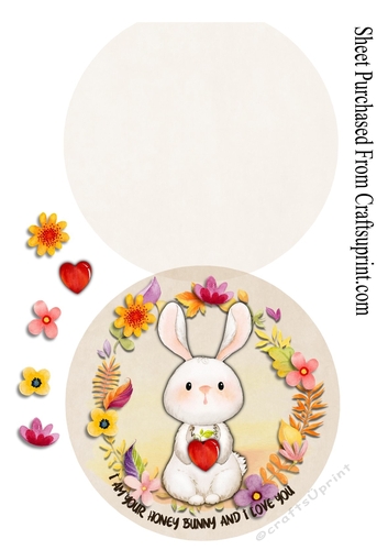 Honey Bunnny I love you card