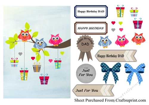 Happy Birthday Dad - Owls