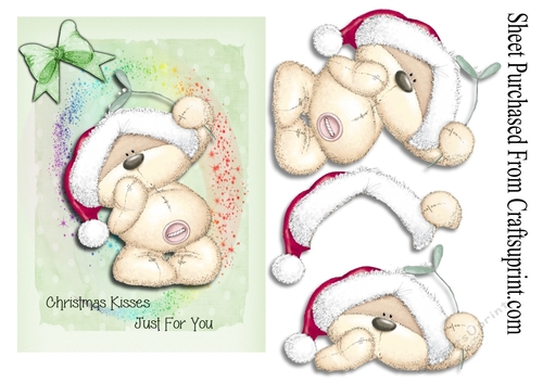 Cuddly bear - Christmas kisses