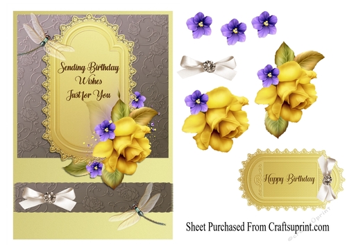Yellow Roses - birthday wishes