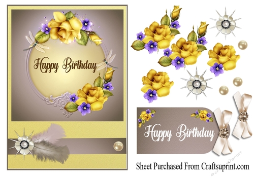 yellow roses - happy birthday