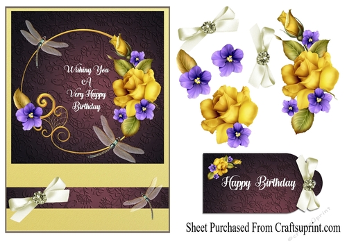 yellow roses - very  happy birthday