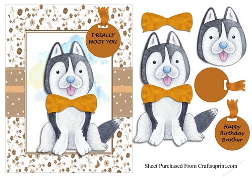 Birthday card - I really woof you