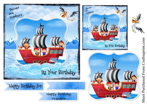 Shiver me timbers - Pirate card