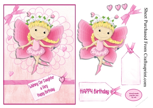 Pink fairy - happy birthday