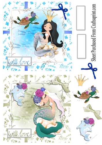 Mermaid toppers - with love