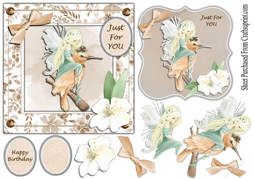 Happy birthday -  woodland fairy