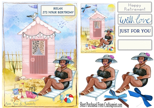 Happy  birthday - relaxing on the beach