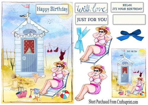 Happy  birthday - relaxing on the beach no2
