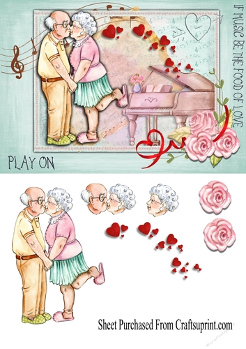 Anniversary card - if music be the food of love
