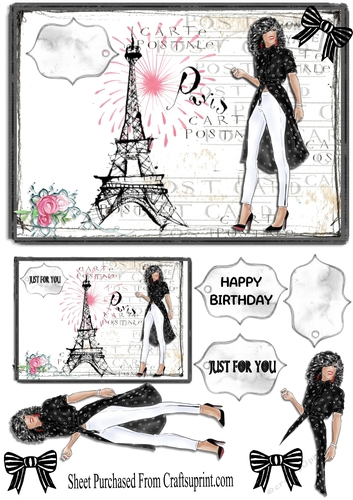 Happy birthday - lady in Paris