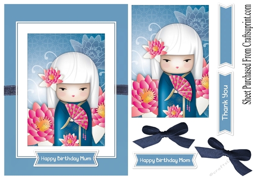 Happy birthday mum - kokeshi dolls