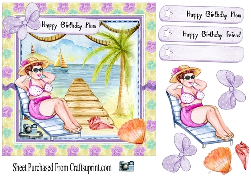 Happy birthday mum/mom - at the beach