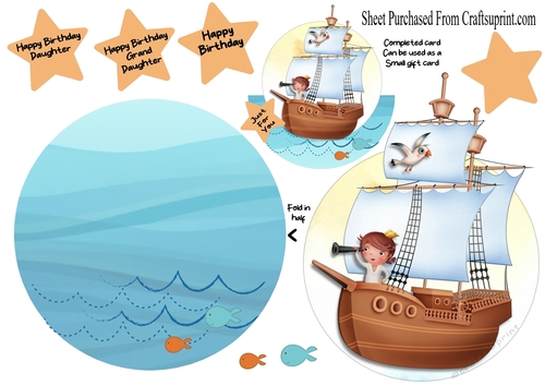 Girl Pirate rocker card