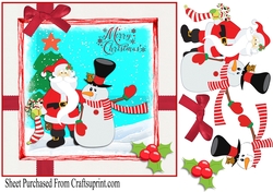 Christmas - Santa with a snowman