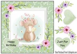 Cute mouse - happy birthday