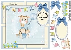 Giraffe card - new baby boy